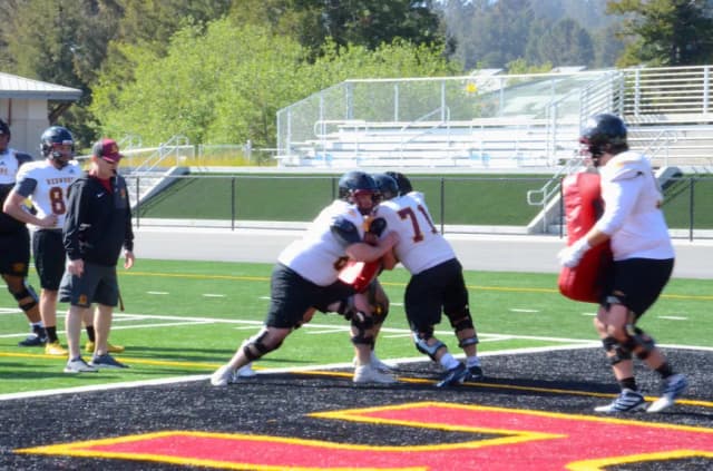 ‘I got to pinch myself every day’: CR enjoys new field during spring football training